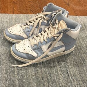 Nike Women's High-Top Sneakers in Blue and Cream